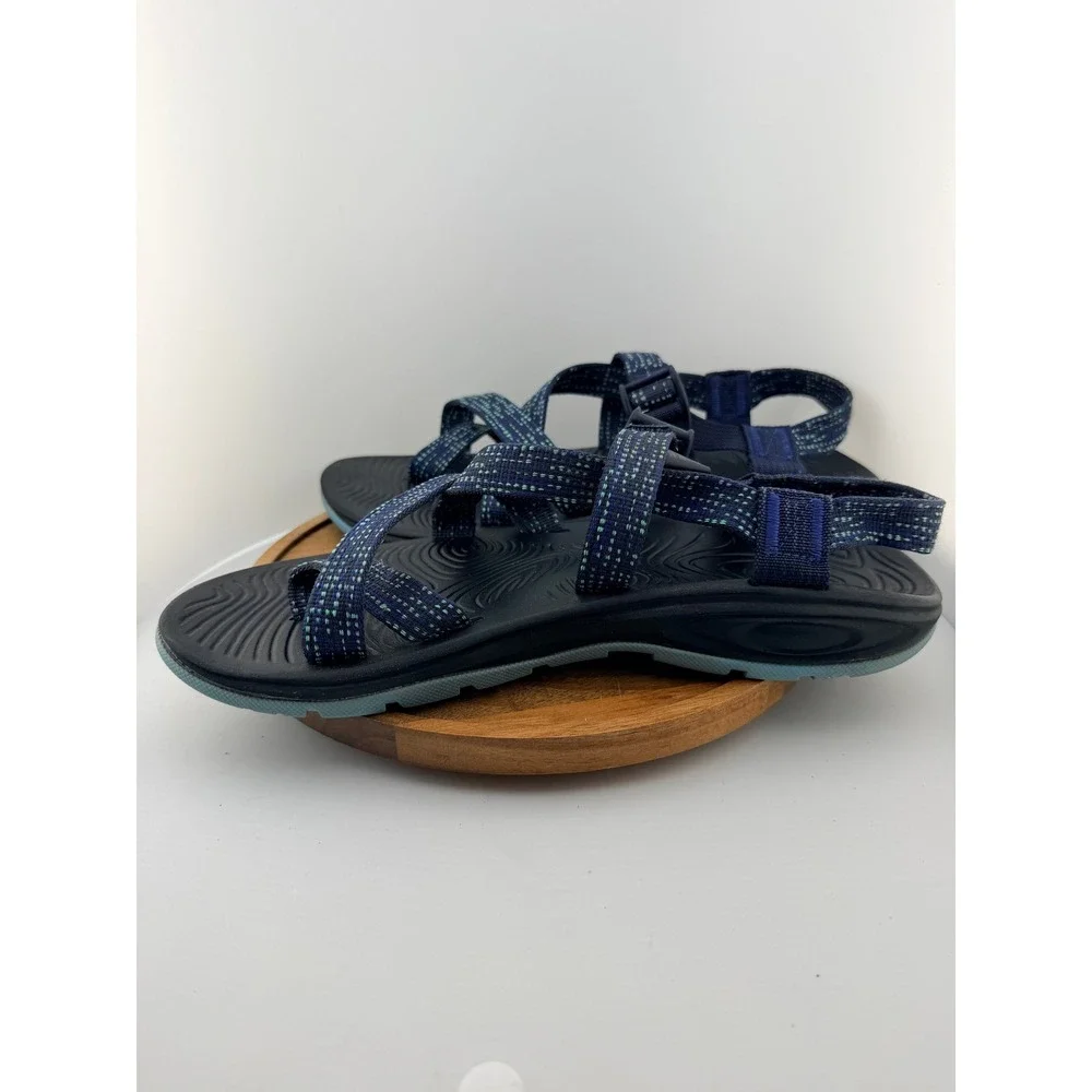 Chaco Women's Z/Volv 2 Wax Eclipse Sandals Size 11 Blue Pixel Strappy Toe Loop